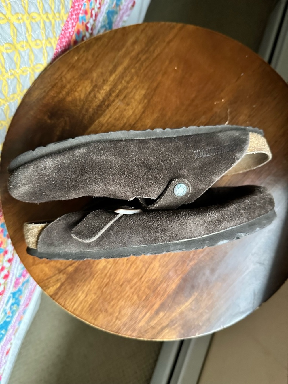 Birkenstock Boston Clog Brown Suede Softbed Sz 39 Regular Width - Picture 9 of 9